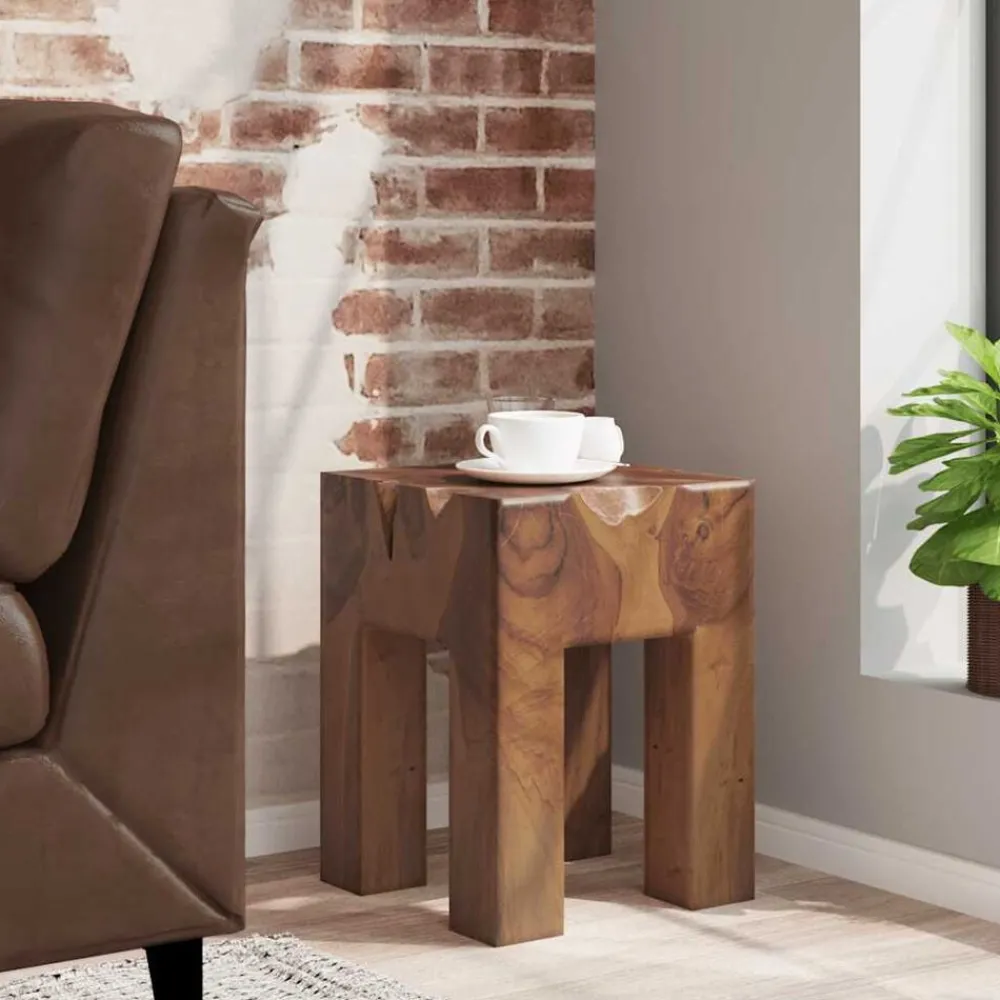 Stoelen*vidaXL Kruk massief teakhout