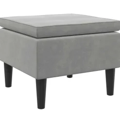 Kruk met houten poten fluweel>vidaXL New