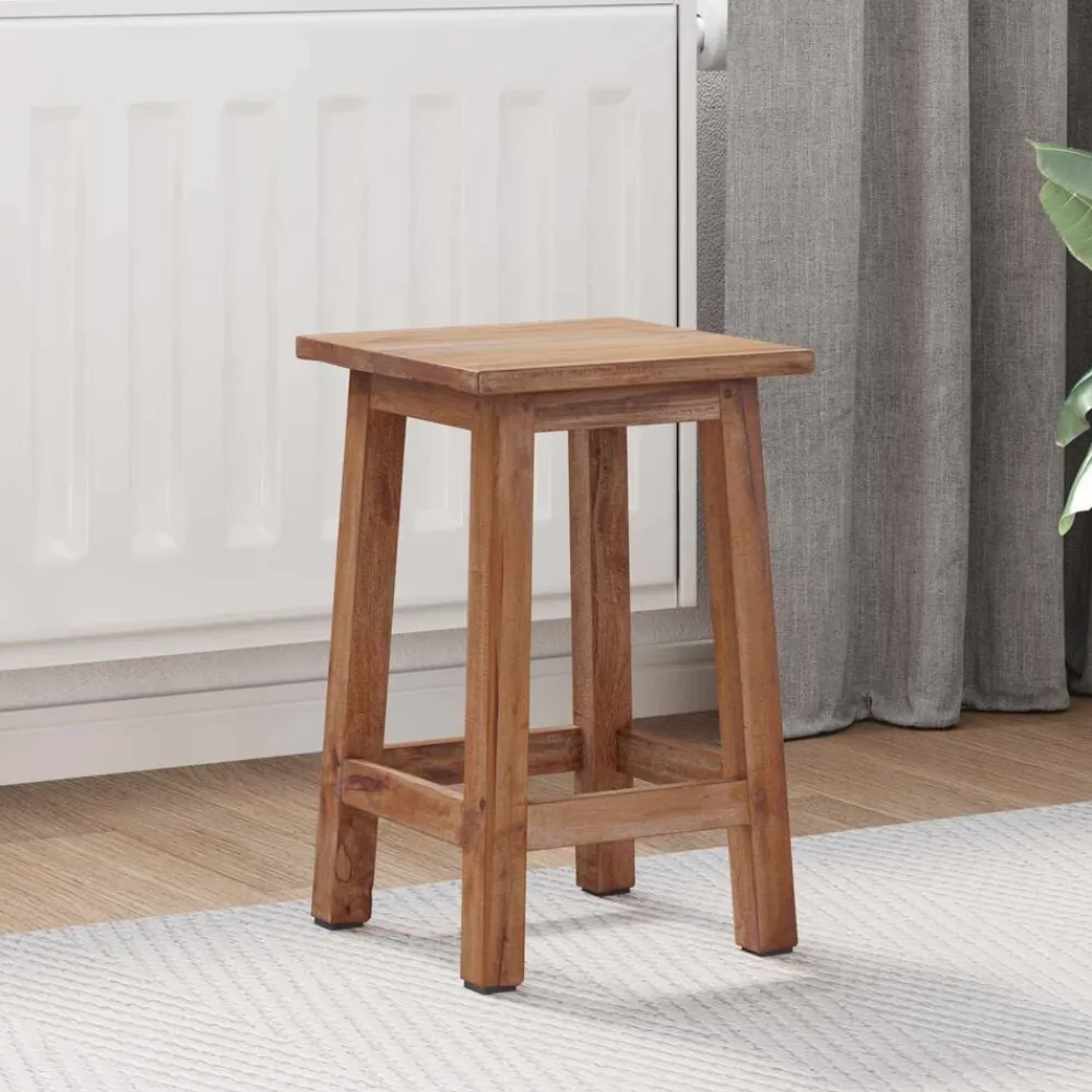Stoelen*vidaXL Kruk Naturel 30 x 30 x 47 cm Mahoniehout
