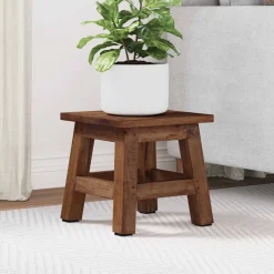 Stoelen*vidaXL Kruk Naturel 26 x 26 x 26 cm Mahoniehout