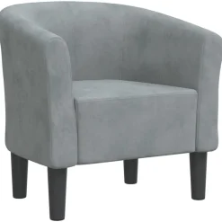 Stoelen*vidaXL Kuipstoel fluweel Donkergrijs