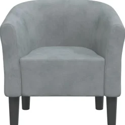 Stoelen*vidaXL Kuipstoel fluweel Donkergrijs