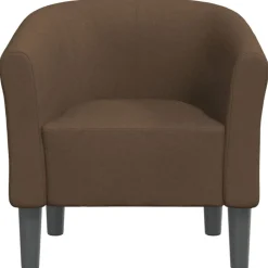 Stoelen*vidaXL Kuipstoel stof Bruin