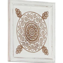 Kunst Decoratie 2 pcs Bruin en wit 40 x 40 x 1,5 cm>vidaXL