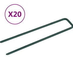 Bouwbeslag*vidaXL Kunstgraspennen 20 st U-vormig ijzer