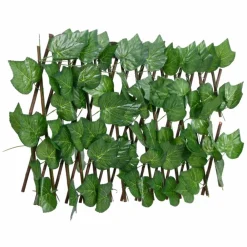 Kunstplant druivenblad op latwerk uittrek baar 180x20 cm groen>vidaXL