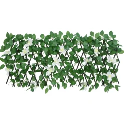 Kunstplant klimop op latwerk uittrekbaar 180x30 cm groen>vidaXL Discount
