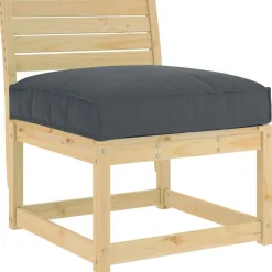 Woon- & Tuinaccessoires*vidaXL Kussen 70 x 70 x 12 cm Oxford Stof Antraciet