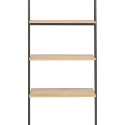 Ladderrek met 3 schappen 64x34x116 cm en zwart><noscript><img width=