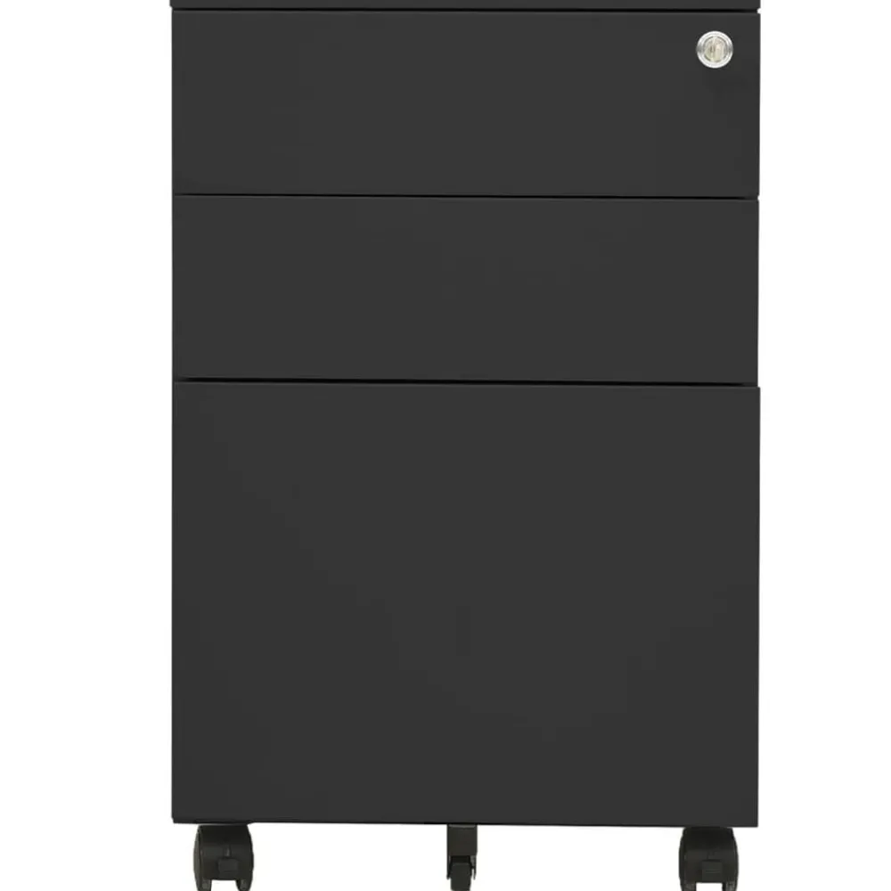 Kasten & Opbergmeubelen*vidaXL Ladeblok verrijdbaar 39x45x60 cm staal kleurig Antraciet