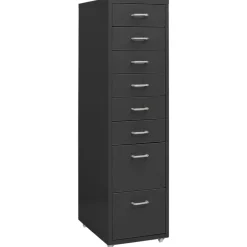 Kasten & Opbergmeubelen*vidaXL Ladeblok verrijdbaar 28x41x109 cm metaal kleurig Antraciet