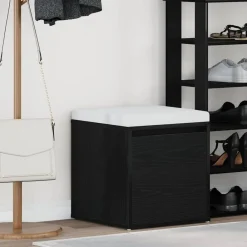 Kasten & Opbergmeubelen*vidaXL Ladekast met lade 40,5 x 40 x 40 cm Bewerkt hout Zwart eiken