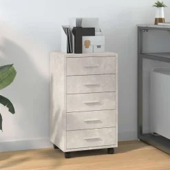 Ladekast met wieltjes bewerkt hout beton>vidaXL Best