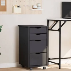 Ladekast MOSS verrijdbaar massief grenenhout>vidaXL Discount