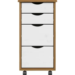 Ladekast MOSS verrijdbaar massief grenenhout honingbruin><noscript><img width=