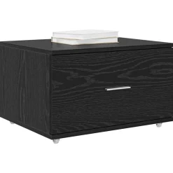 Kasten & Opbergmeubelen*vidaXL Ladenkast met wiel 55 x 45 x 31 cm Zwart eiken