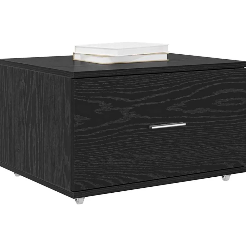 Kasten & Opbergmeubelen*vidaXL Ladenkast met wiel 55 x 45 x 31 cm Zwart eiken