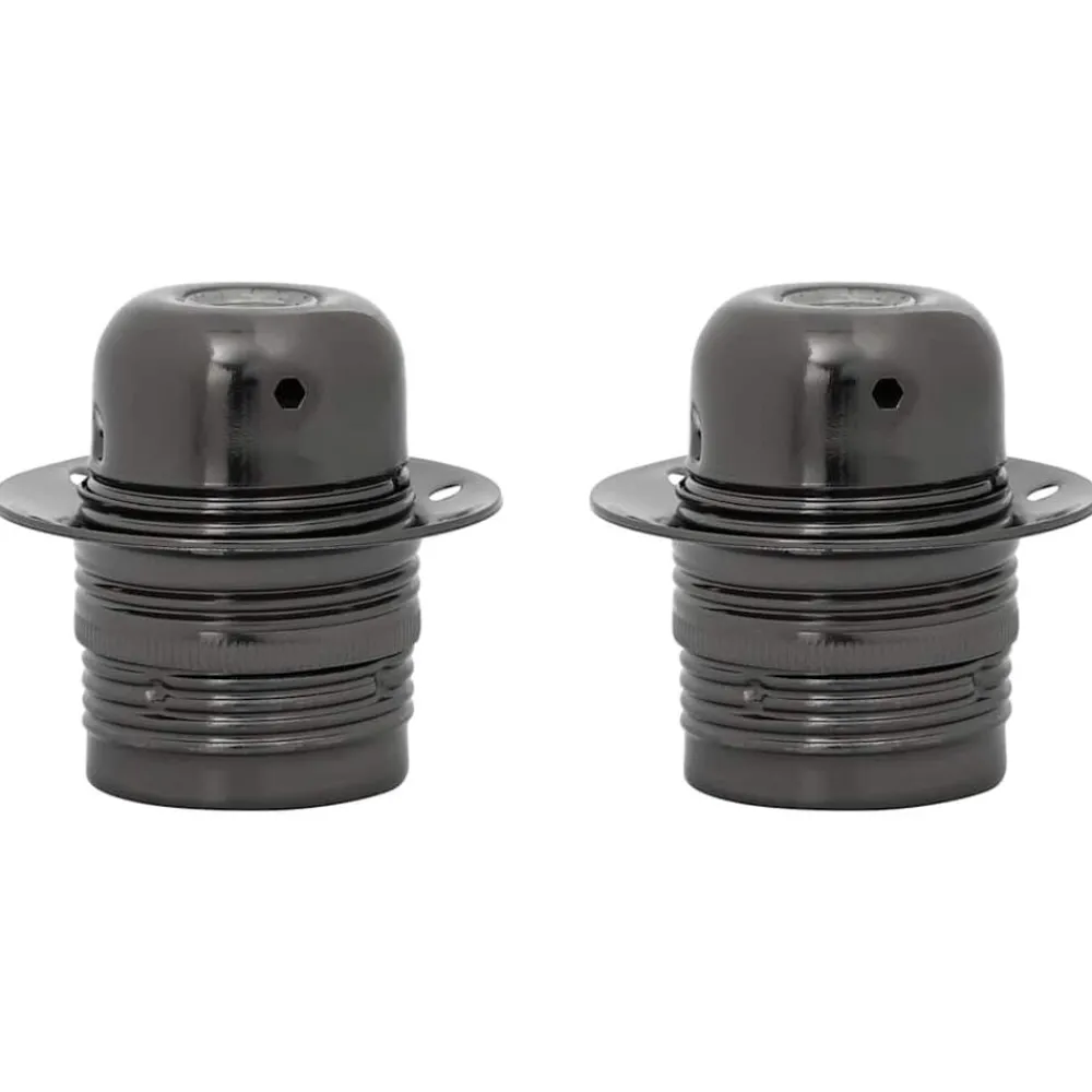 Verlichtingsaccessoires*vidaXL Lamphouders 2 st E27 glanzend zwart