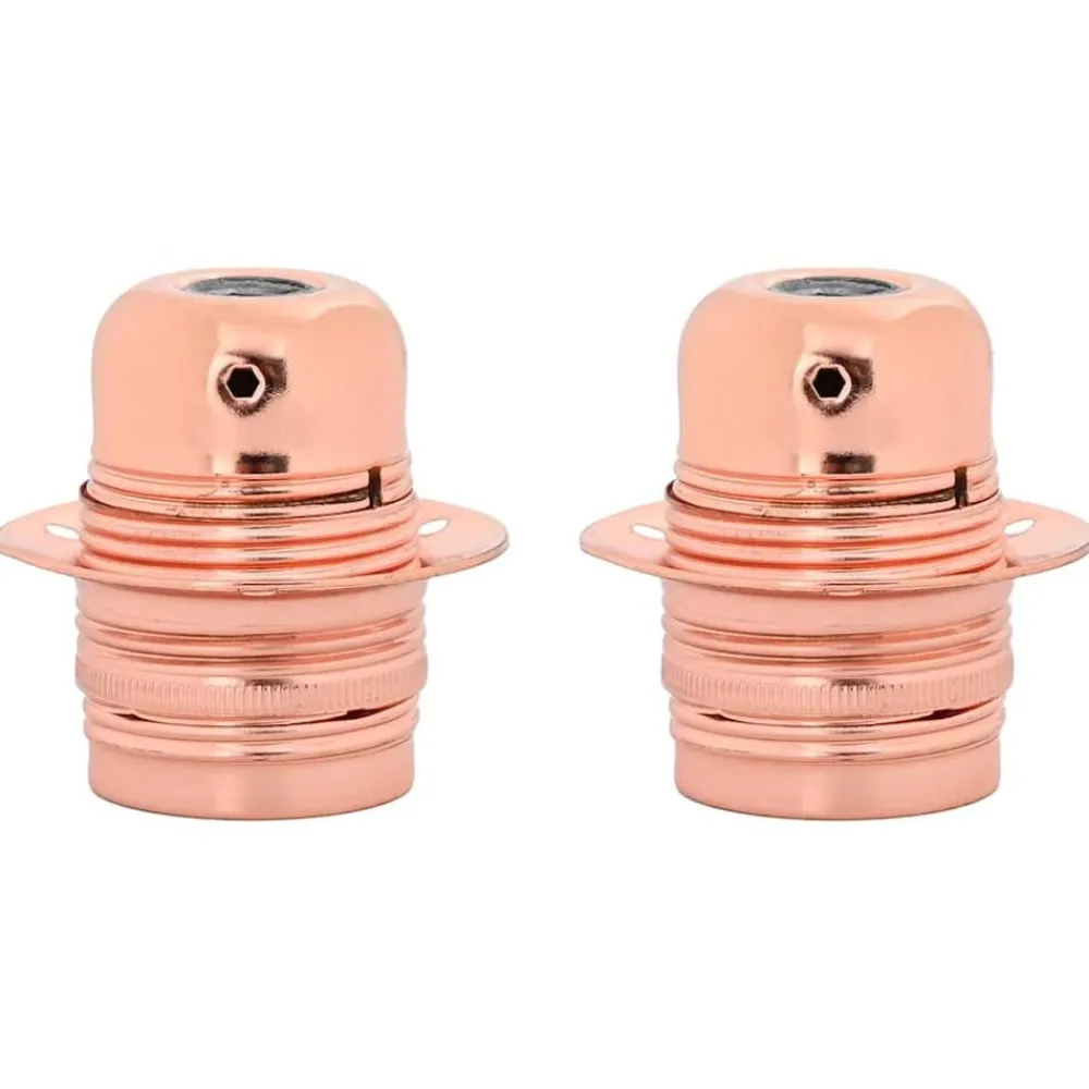 Verlichtingsaccessoires*vidaXL Lamphouders 2 st E27 Roségoud