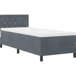 LED Box Spring Bed met matras 80 x 200 cm Fluweel>vidaXL Discount