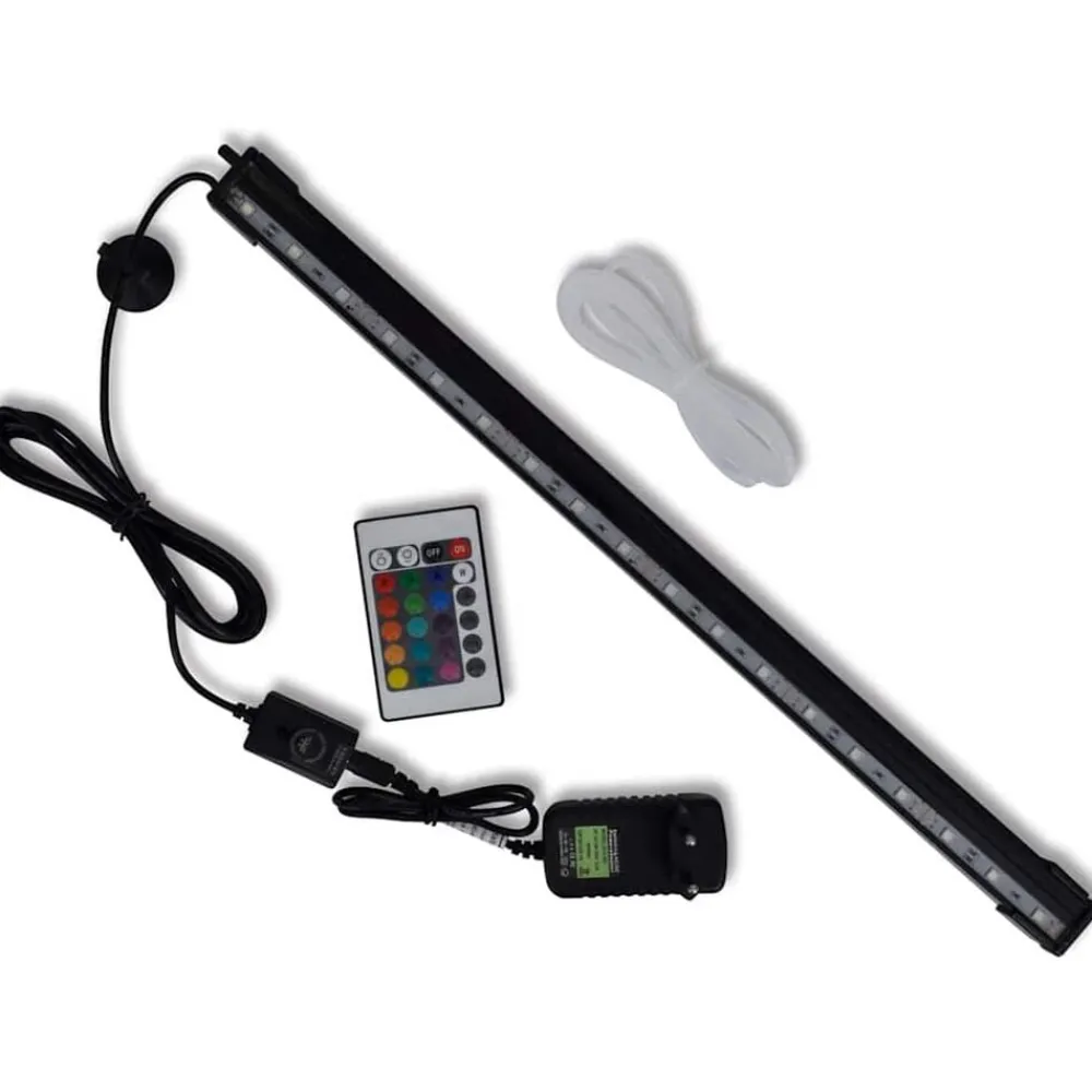 Huisdierbenodigdheden*vidaXL LED-aquariumlamp met bubbels RGB 48 cm