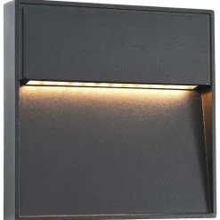Verlichting*vidaXL LED-buitenwandlampen 2 st 3 W vierkant zwart