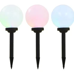 Verlichting*vidaXL LED-solarlampen rond 20 cm RGB 3 st