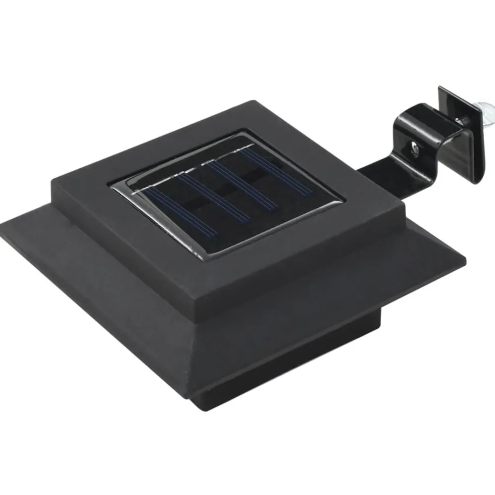 Verlichting*vidaXL LED-solarlampen vierkant 12 cm 6 st Zwart