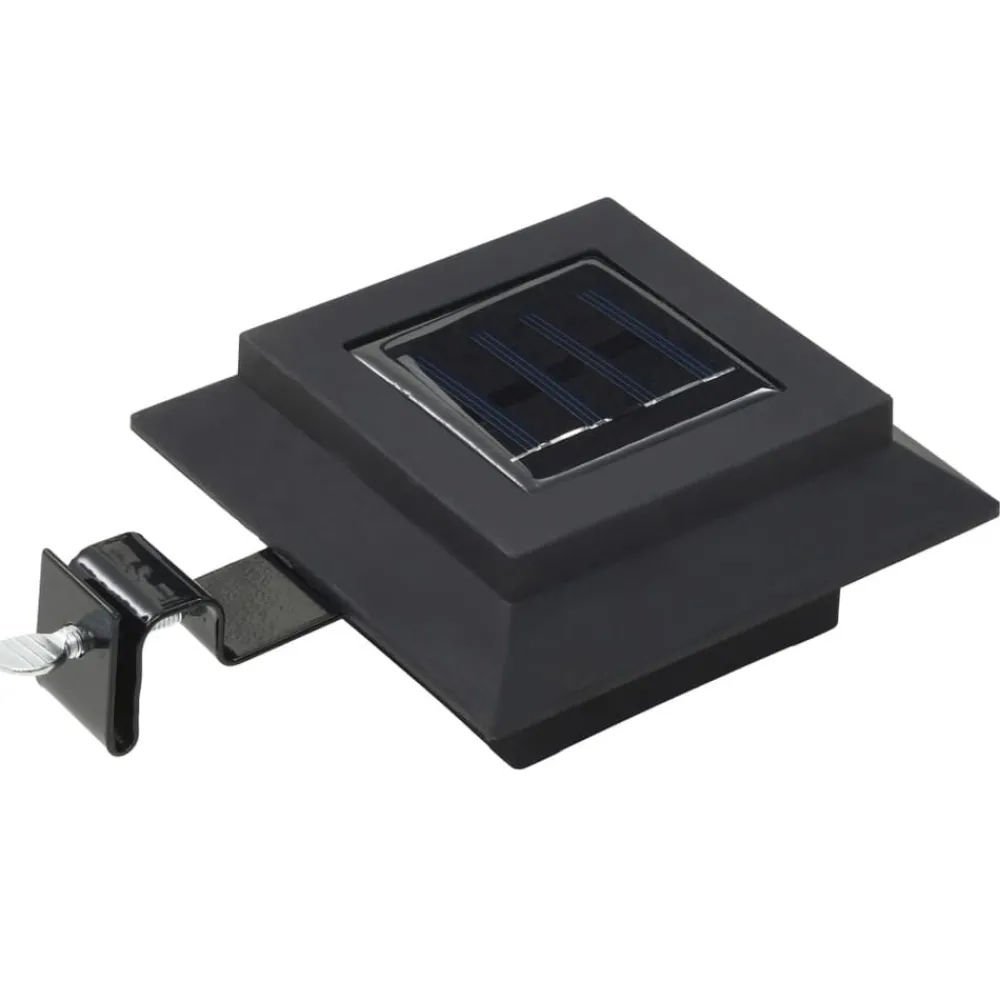 Verlichting*vidaXL LED-solarlampen vierkant 12 cm 6 st Zwart