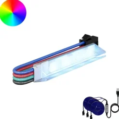 Verlichting*vidaXL LED-strip 2 pcs Zwart en Multikleur 1745 mm Koper en kunststof