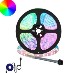 Verlichting*vidaXL LED-strip 2 pcs Zwart en transparant 4700 mm Koper en kunststof