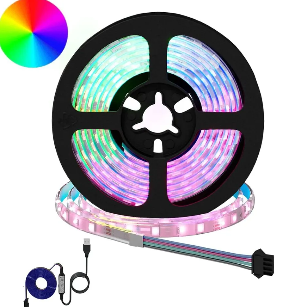LED-strip 2 pcs Zwart en transparant 1700 mm Koper en kunststof>vidaXL Outlet