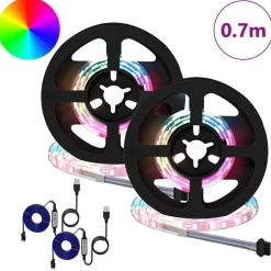 LED-strip 2 pcs Zwart en transparant 350 mm Koper en kunststof>vidaXL Outlet