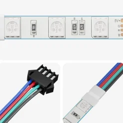 Verlichting*vidaXL LED-strip 2 pcs Zwart en Wit 1745 mm Koper en kunststof