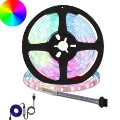 Verlichting*vidaXL LED-strip 2 pcs Zwart en transparant 210 x 0,8 x 0,3 cm