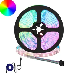 Verlichting*vidaXL LED-strip 2 pcs Zwart en transparant 5500 mm Koper en kunststof