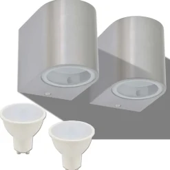 LED-wandlamp tuin neerwaarts rond 2 st>vidaXL Best