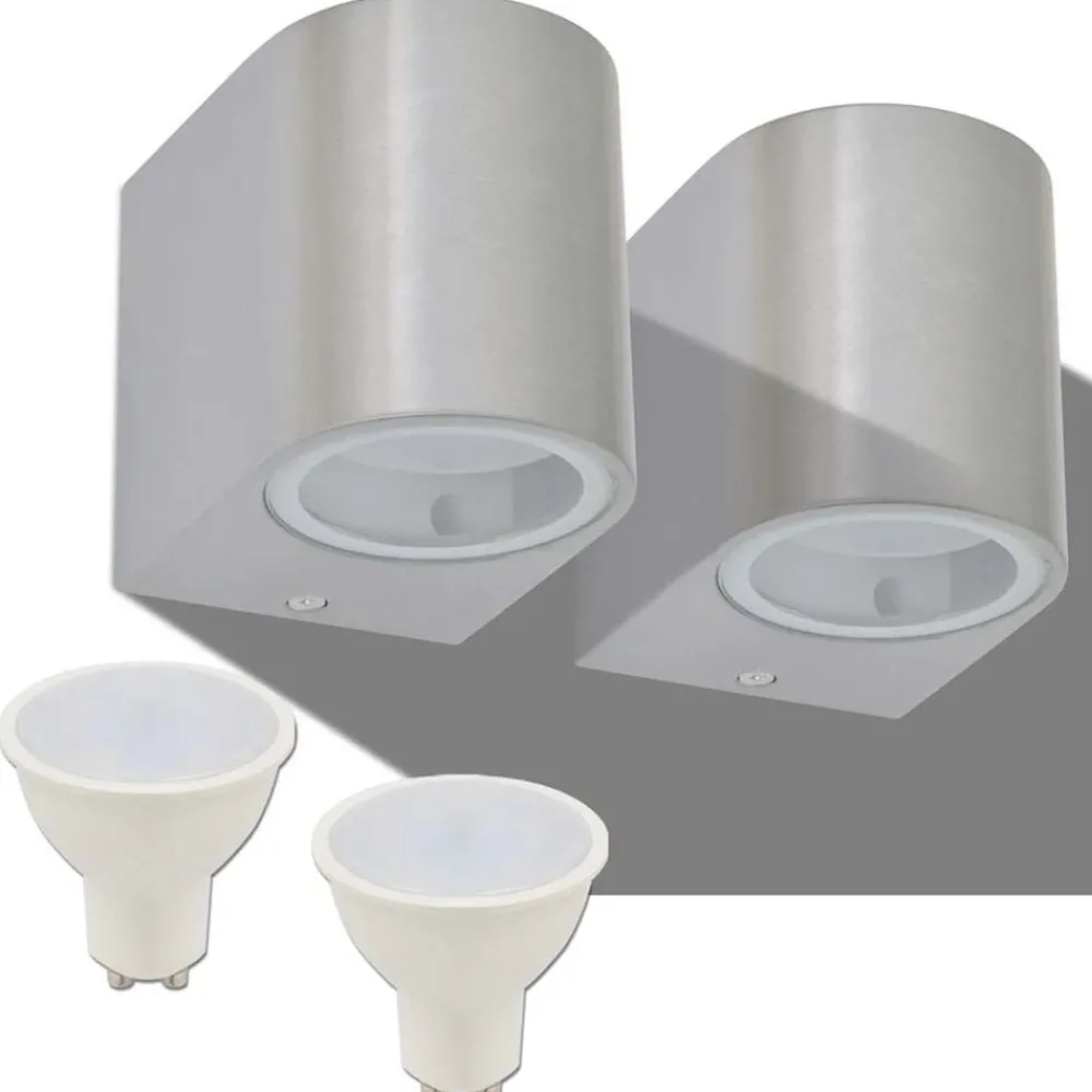 LED-wandlamp tuin neerwaarts rond 2 st>vidaXL Best