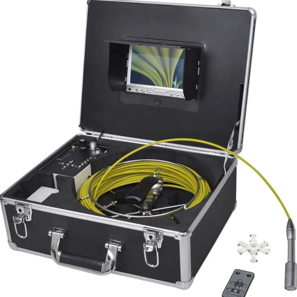 Gereedschap*vidaXL Leidinginspectiecamera 30 m met DVR-schakelkast