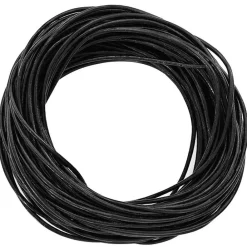 Kunst & Entertainment*vidaXL Leren Koord Ø1 mm x 5 m Leer Zwart