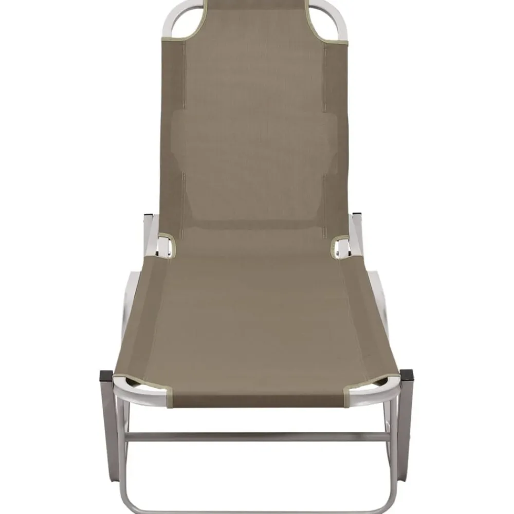 Ligbed aluminium en textileen>vidaXL New