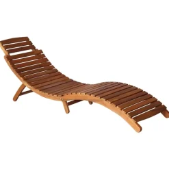 Tuinmeubelen*vidaXL Ligbedden 2 st met tafel en kussens massief acaciahout Cr&egrave;me