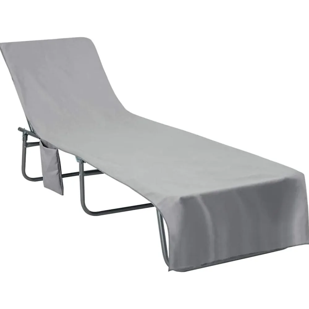 Linnengoed*vidaXL Ligbedhanddoeken 2 pcs 210 x 75 cm Donkergrijs