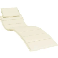 Woon- & Tuinaccessoires*vidaXL Ligbedkussen 186x58x4 cm oxford stof crèmekleurig Cr&egrave;me