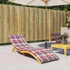 Ligbedkussen 200x50x3 cm oxford stof ruitpatroon rood>vidaXL Discount