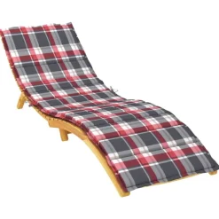 Ligbedkussen 200x50x3 cm oxford stof ruitpatroon rood><noscript><img width=