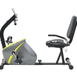 Fitness*vidaXL Ligfiets hometrainer magnetisch met hartslagmeter