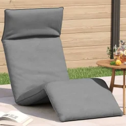 Tuinmeubelen*vidaXL Ligstoel inklapbaar 175x54x8,5 cm Oxford stof Grijs