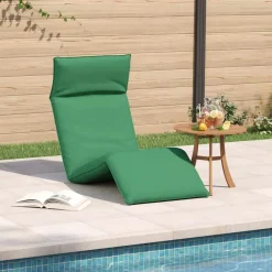 Tuinmeubelen*vidaXL Ligstoel inklapbaar 175x54x8,5 cm oxford stof Groen
