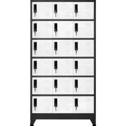 Lockerkast 90x40x180 cm staal antracietkleurig en wit>vidaXL Clearance